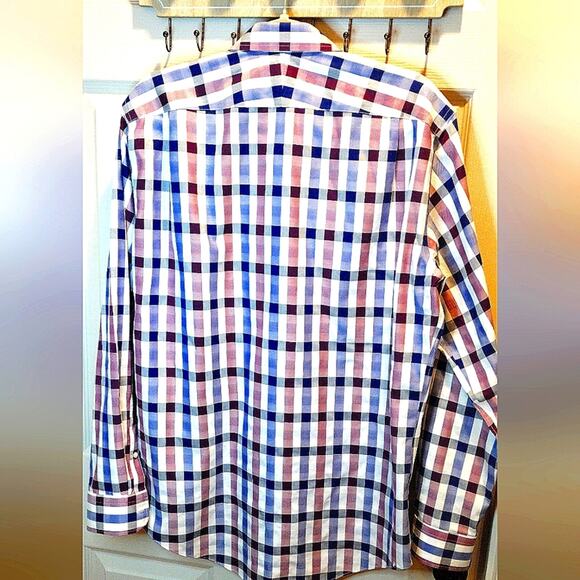 💸$10 Nordstrom Trim Fit Mens 16 34/35 Button Up Long Cuffed Sleeve Wrinkle Free - Picture 2 of 4